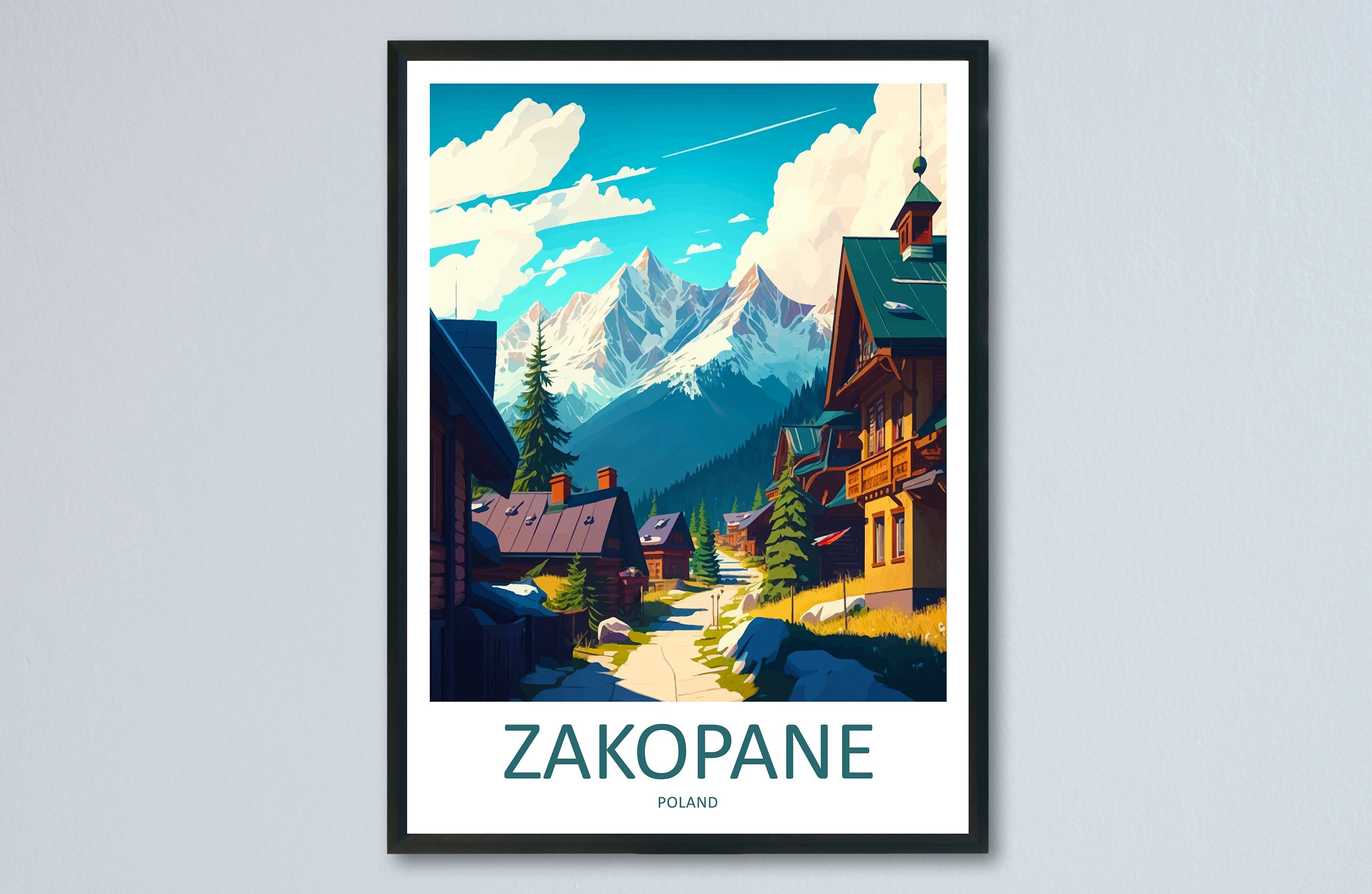 Zakopane Travel Print Zakopane Home Décor Poland Art Print Polish Wall Print For Zakopane Gift Wall Hanging Zakopane Artwork Décor