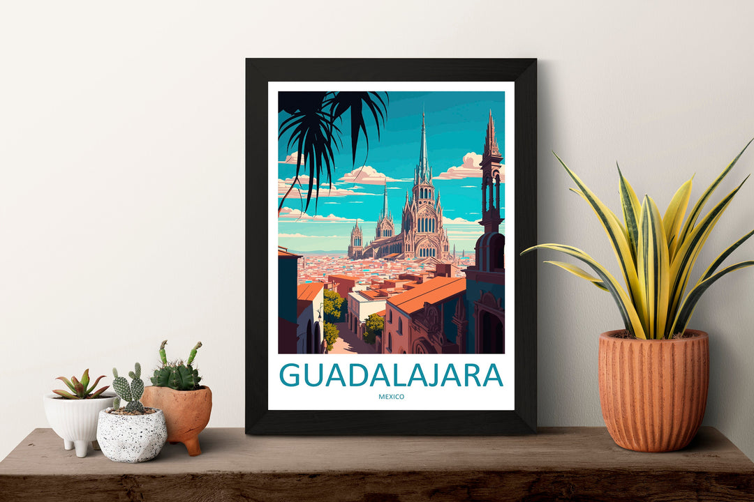Guadalajara Travel Print Wall Art Guadalajara Wall Hanging Home Decoration Guadalajara Gift Art Lovers Wall Art Print Art Guadalajara Decor