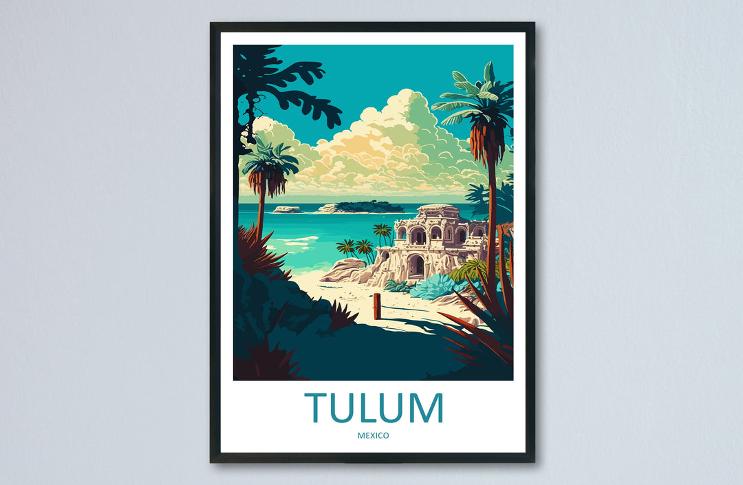 Tulum Travel Print Wall Art Tulum Wall Hanging Home Decoration Tulum Gift Art Lovers Wall Art Print Art Tulum Wall Hanging Poster Tulum Art