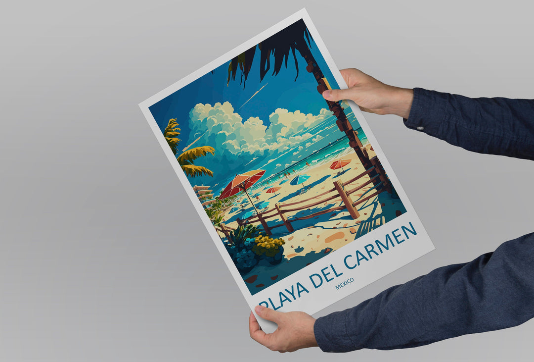 Playa Del Carmen Travel Print Wall Art Playa Del Carmen Wall Hanging Home Decoration Playa Del Carmen Gift Art Lovers Wall Art Print Art