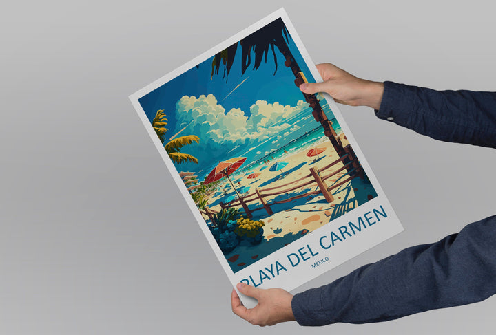 Playa Del Carmen Travel Print Wall Art Playa Del Carmen Wall Hanging Home Decoration Playa Del Carmen Gift Art Lovers Wall Art Print Art