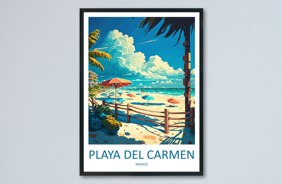 Playa Del Carmen Travel Print Wall Art Playa Del Carmen Wall Hanging Home Decoration Playa Del Carmen Gift Art Lovers Wall Art Print Art