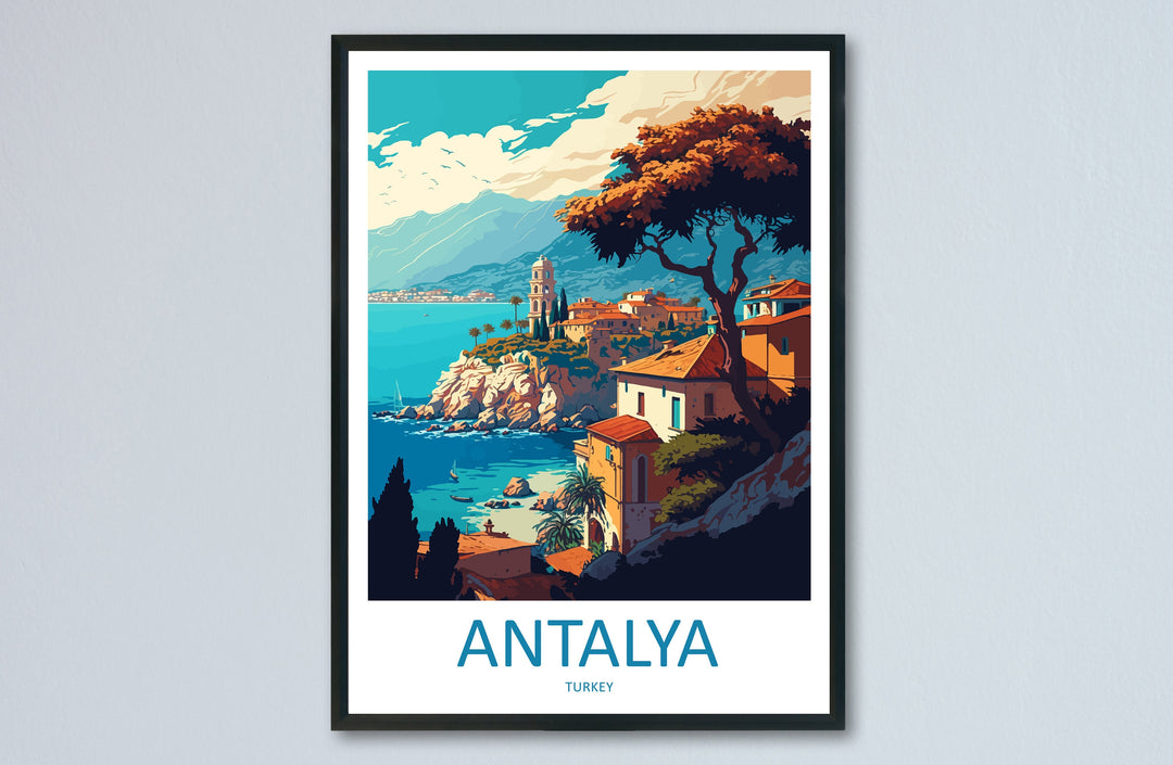 Antalya Travel Print Wall Art Antalya Wall Hanging Home Decoration Antalya Gift Art Lovers Wall Art Print Art Antalya Wall Print Turkey Art