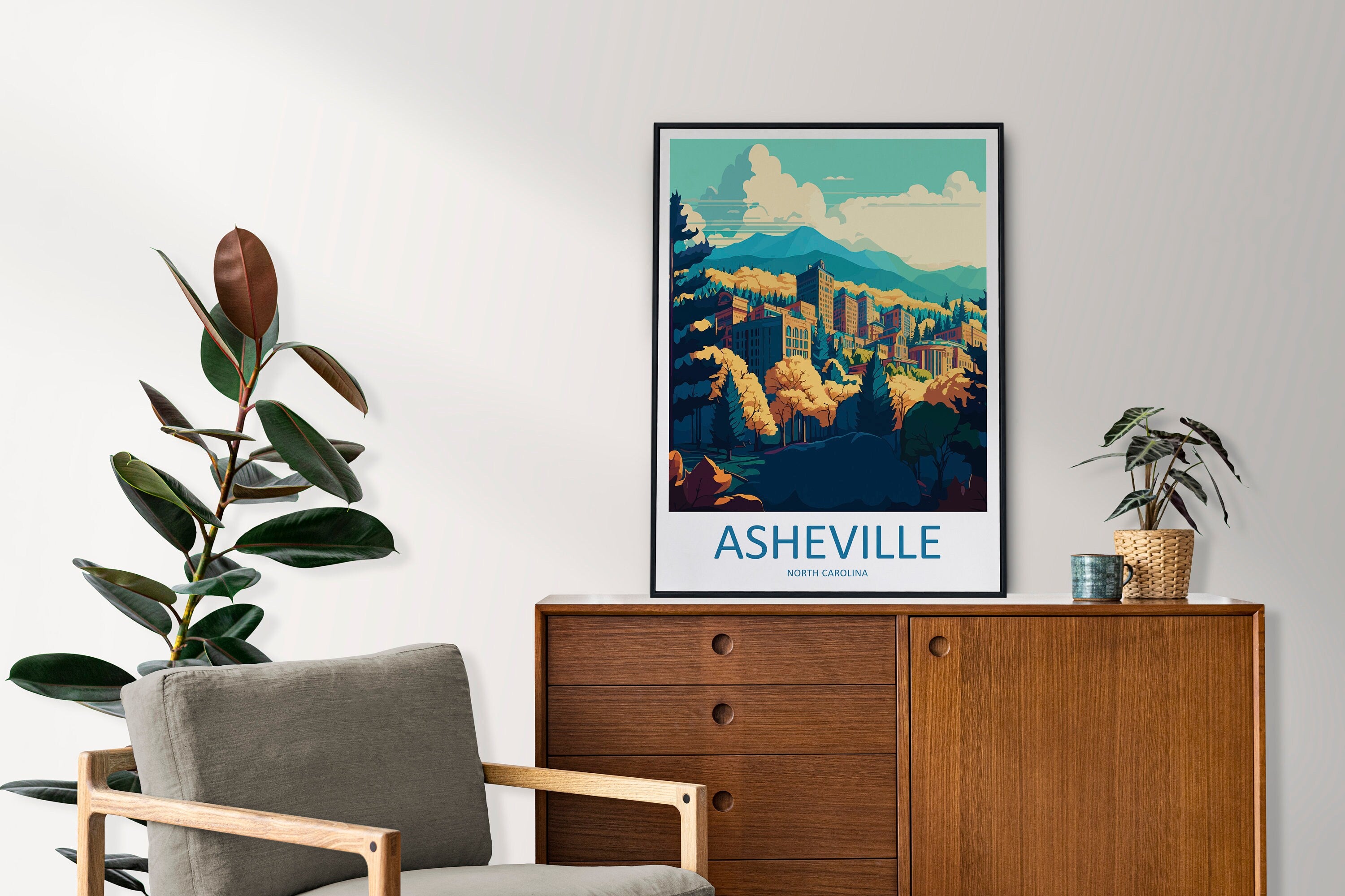 Asheville Print Asheville Home Décor North Carolina Art Print Asheville Wall Print For Asheville Gift Wall Hanging North Carolina Artwork