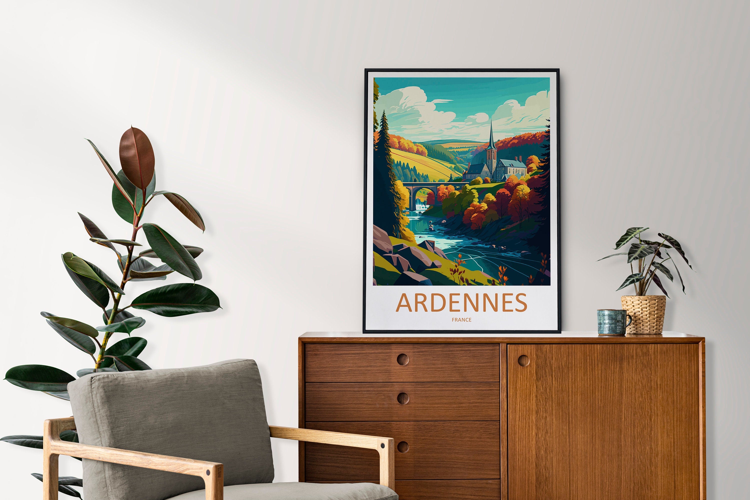 Ardennes Print Ardennes Home Décor France Art Print Ardennes Wall Print For France Gift Wall Hanging Ardennes France Home Decor Ardennes Art