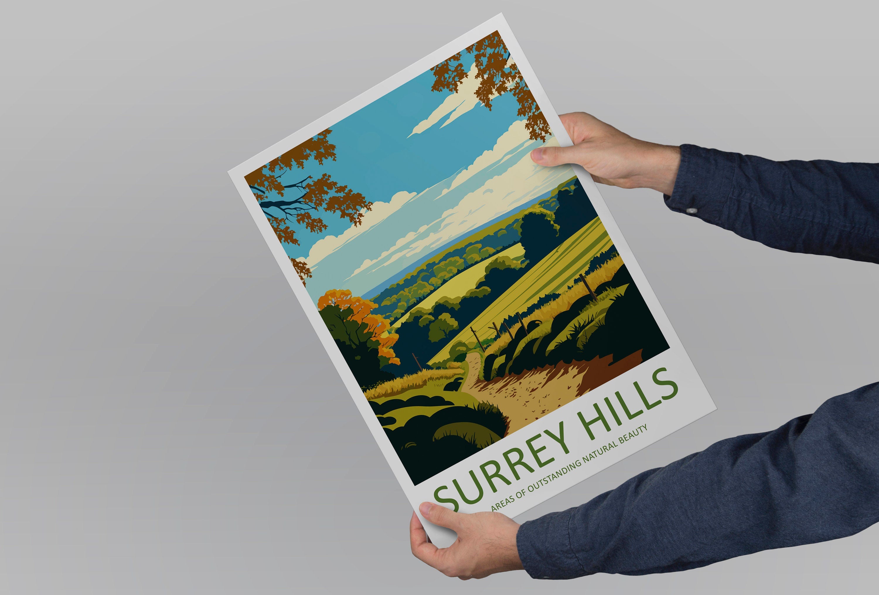 Surrey Hills Travel Print