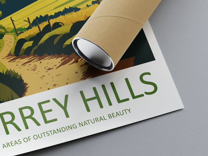 Surrey Hills Travel Print Wall Art Surrey Hills Wall Hanging Home Decoration Surrey Hills Gift Art Lovers Wall Art Print Art Surrey Hills