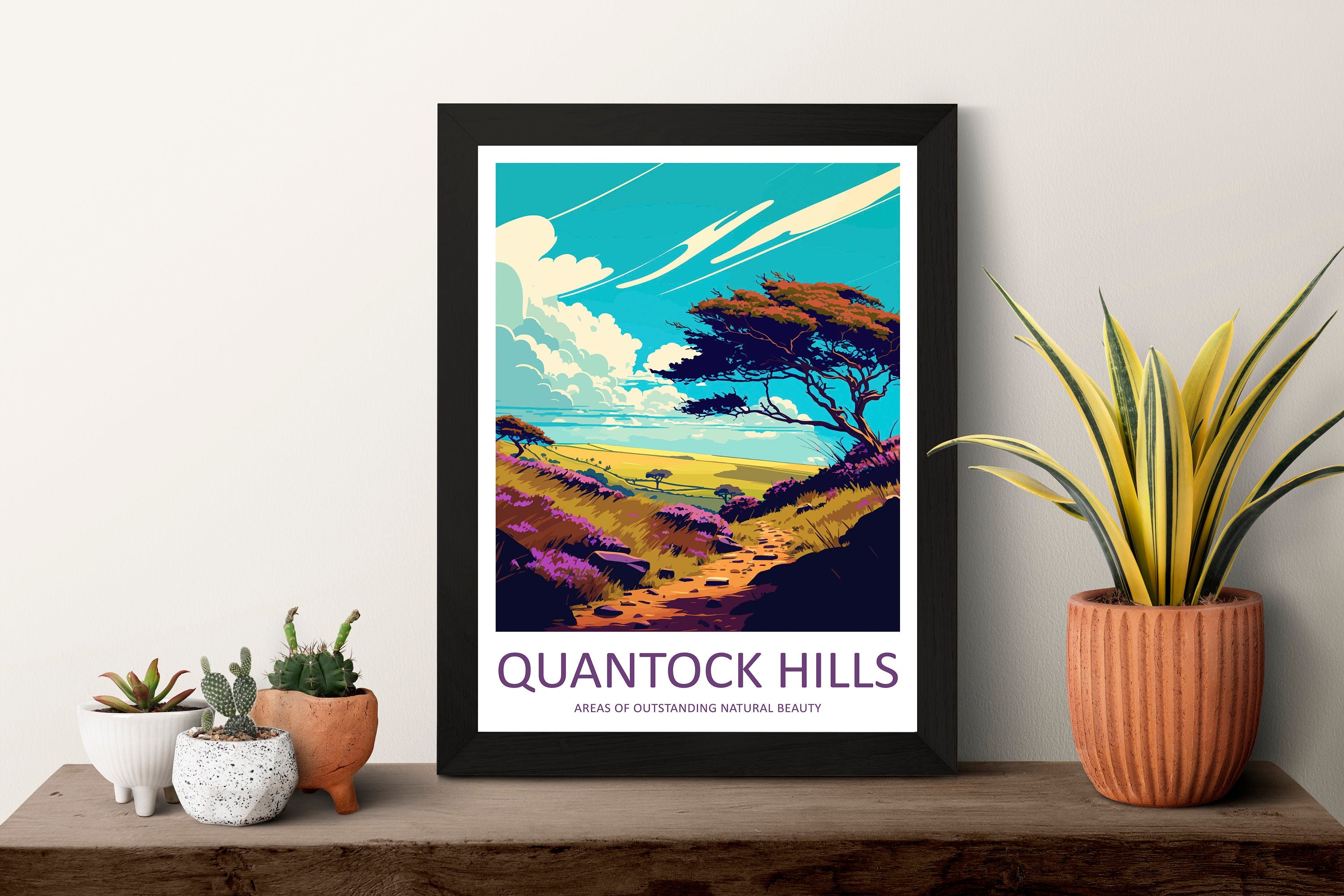 Quantock Hills Travel Print