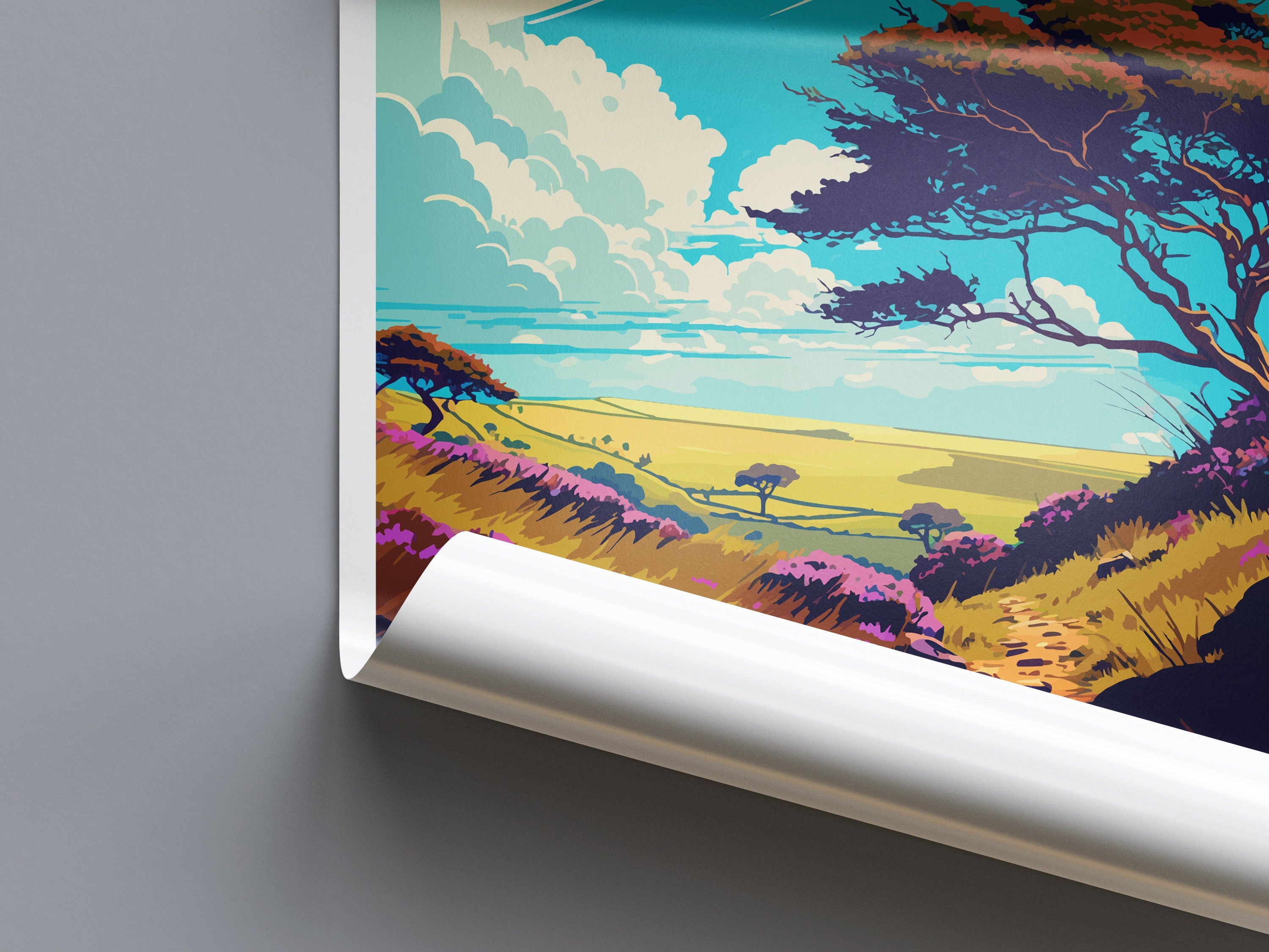 Quantock Hills Travel Print