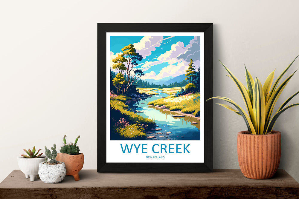 Wye Creek Travel Print Wall Art Wye Creek Wall Hanging Home Decoration Wye Creek Gift Art Lovers Wall Art Wye Creek New Zealand Wall Poster