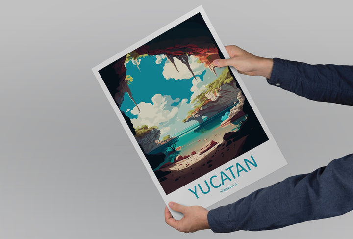 Yucantan Peninsula Travel Print Wall Art Yucantan Wall Hanging Home Decoration Yucantan Gift Art Lover Wall Art Print Art Yucantan Peninsula