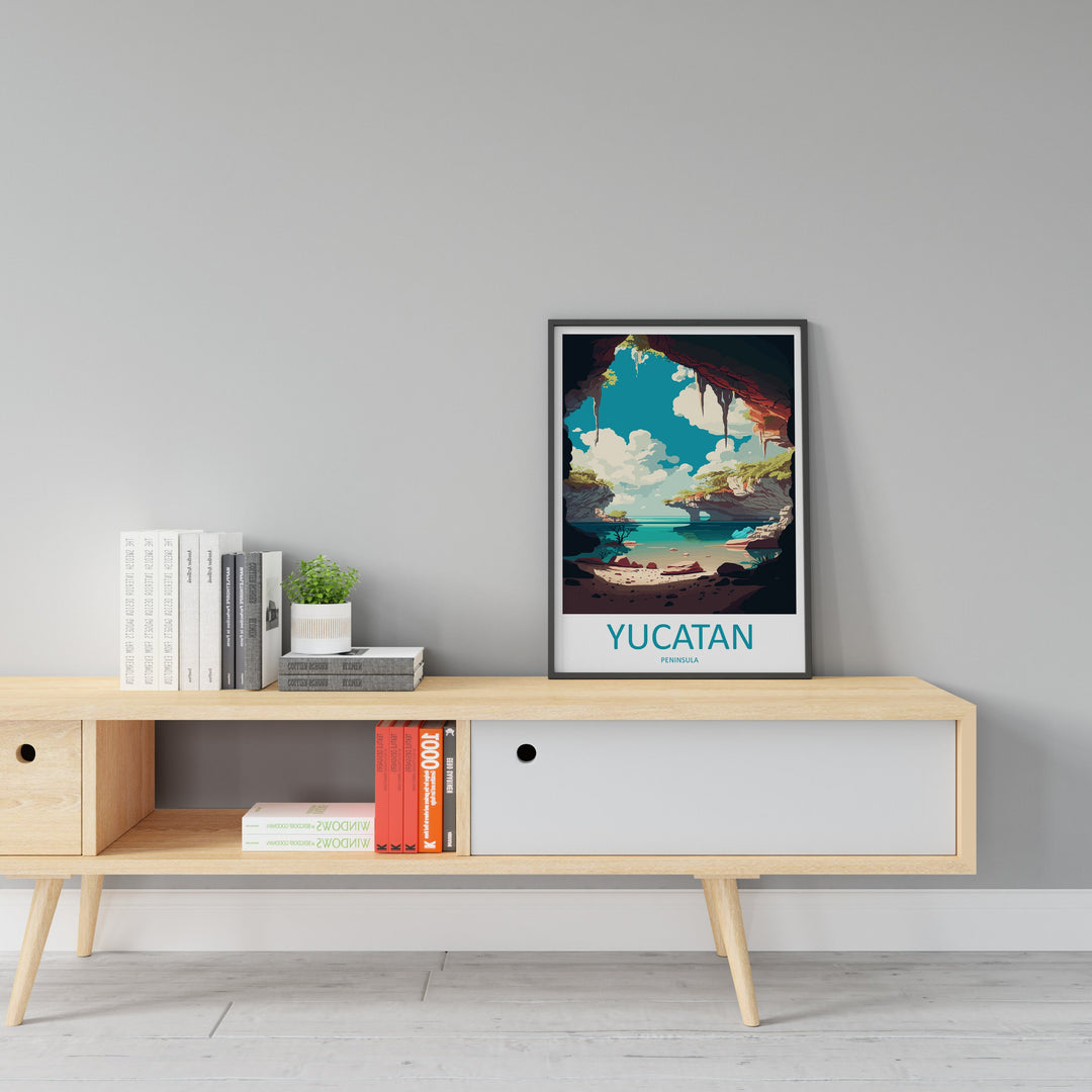 Yucantan Peninsula Travel Print Wall Art Yucantan Wall Hanging Home Decoration Yucantan Gift Art Lover Wall Art Print Art Yucantan Peninsula