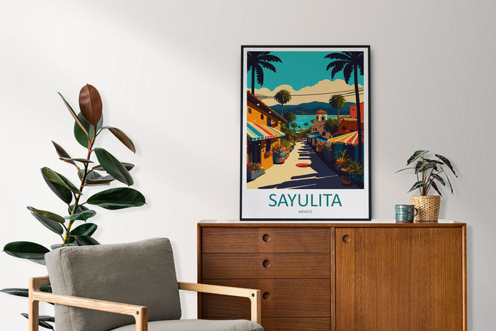 Sayulita Travel Print Wall Art Sayulita Wall Hanging Home Decoration Sayulita Gift Art Lovers Wall Art Print Art Sayulita Mexico Wall Poster