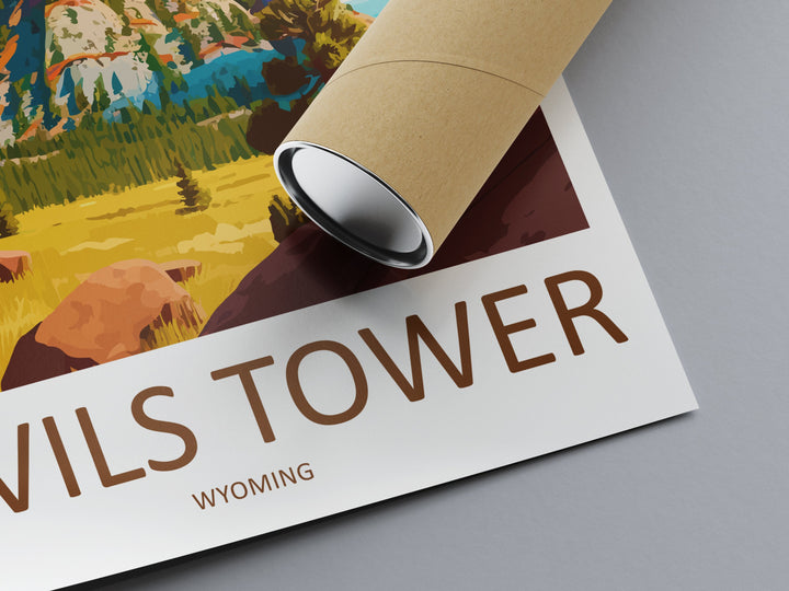Devils Tower Print Devils Tower Home Décor Wyoming Art Print Devils Tower Wall Print For Wyoming Gift Wall Hanging Devils Tower Home Decor