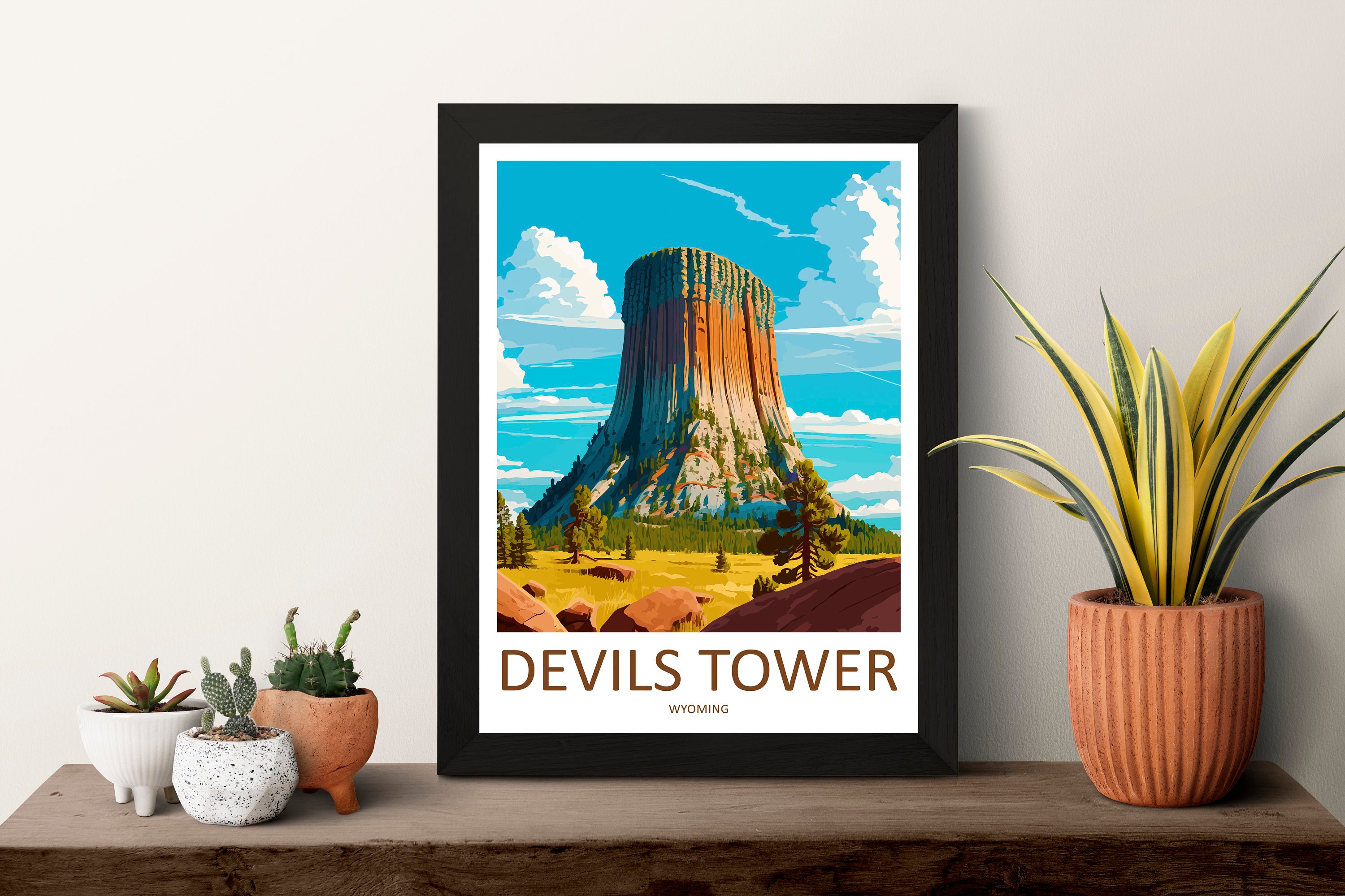 Devils Tower Print Devils Tower Home Décor Wyoming Art Print Devils Tower Wall Print For Wyoming Gift Wall Hanging Devils Tower Home Decor