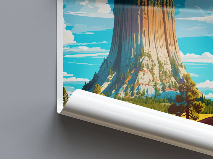 Devils Tower Print Devils Tower Home Décor Wyoming Art Print Devils Tower Wall Print For Wyoming Gift Wall Hanging Devils Tower Home Decor