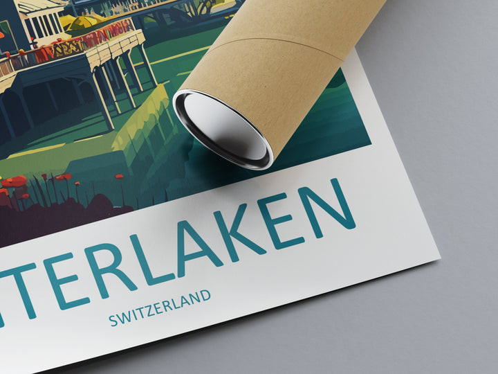 Interlaken Print Interlaken Home Décor Switzerland Art Print Interlaken Wall Print For Switzerland Gift Wall Hanging Interlaken Home Décor