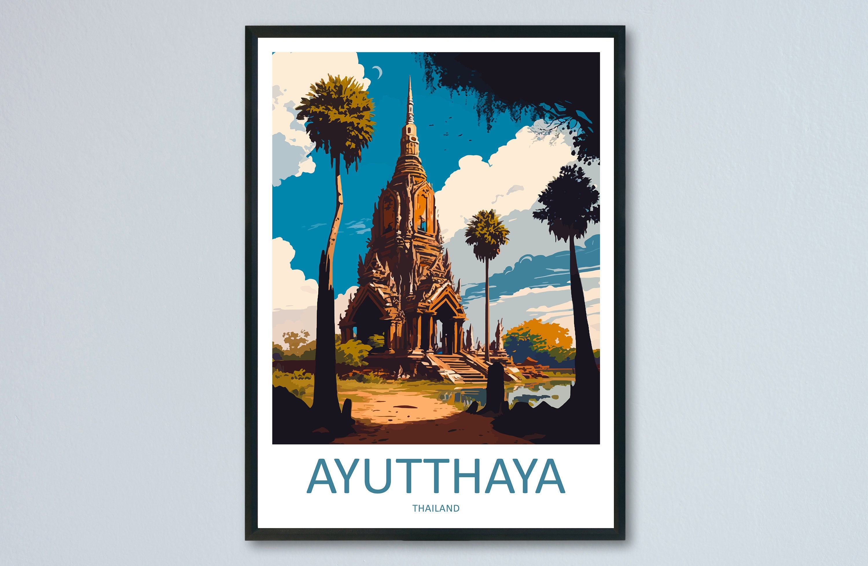 Ayutthaya Travel Print