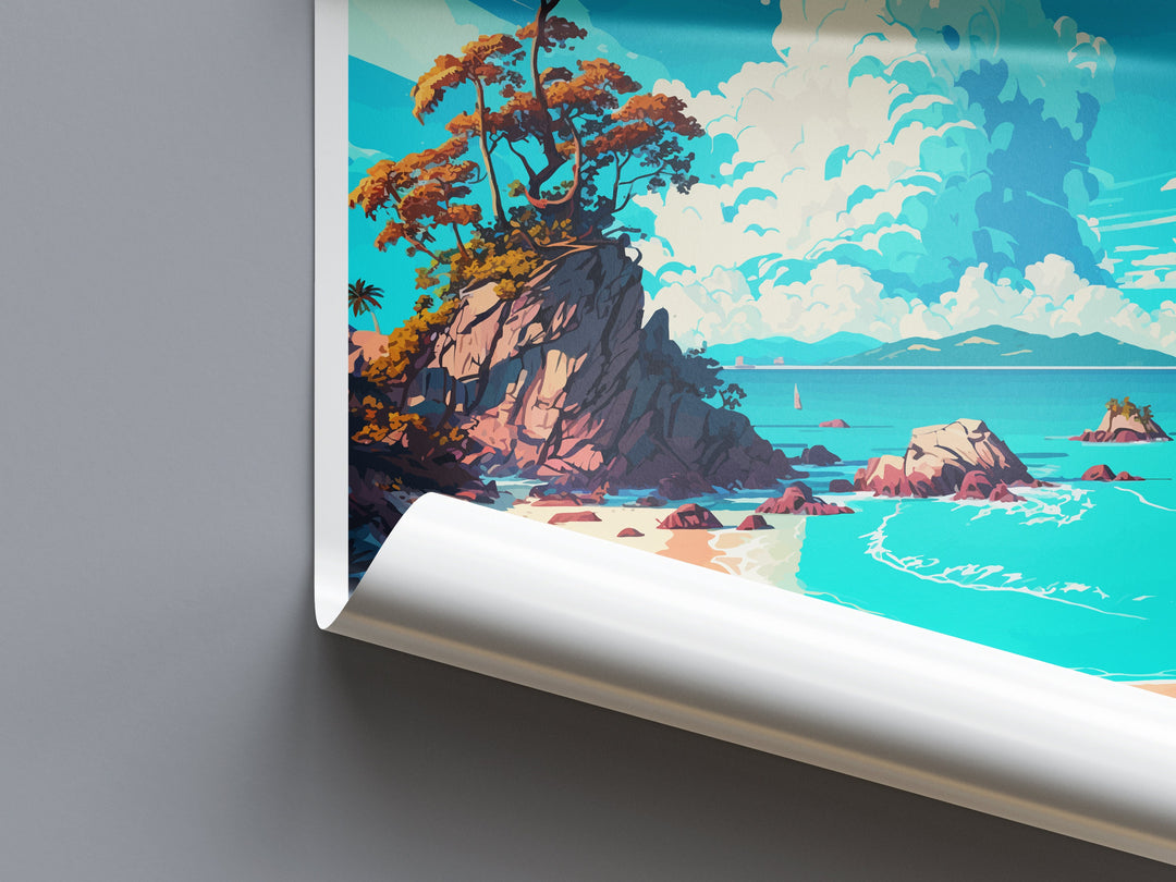 Ko Samui Travel Print Wall Art Ko Samui Wall Hanging Home Decor Ko Samui Gift Art Lovers Wall Art Thailand Travel Print Gift Thai Travel Art