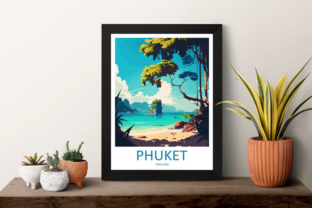 Phuket Travel Print Wall Art Phuket Wall Hanging Home Décor Phuket Gift Art Lovers Wall Art Thailand Travel Print Gift Thai Travel Art