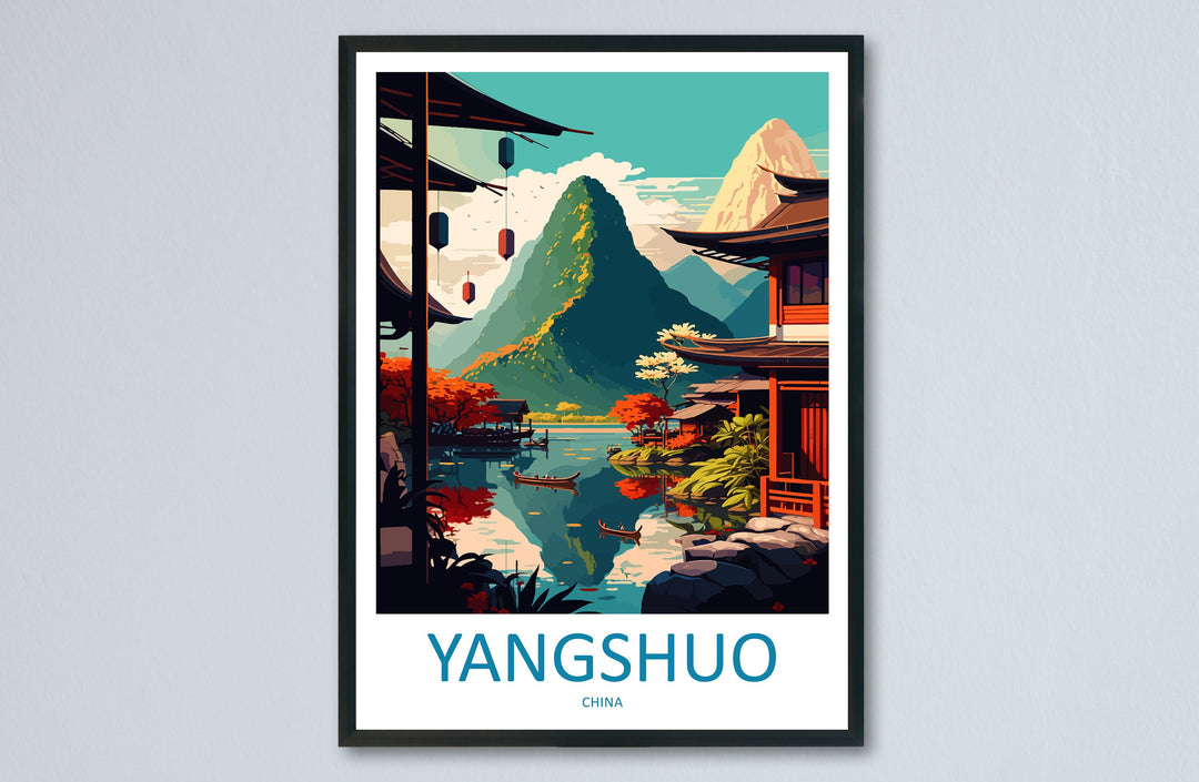 Yangshuo Travel Print Wall Art Yangshuo Wall Hanging Home Décor Yangshuo Gift Art Lovers Wall Art China Travel Print Yangshuo Travel Gift