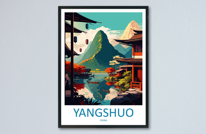 Yangshuo Travel Print Wall Art Yangshuo Wall Hanging Home Décor Yangshuo Gift Art Lovers Wall Art China Travel Print Yangshuo Travel Gift