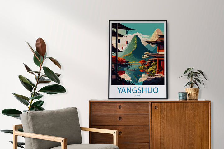 Yangshuo Travel Print Wall Art Yangshuo Wall Hanging Home Décor Yangshuo Gift Art Lovers Wall Art China Travel Print Yangshuo Travel Gift