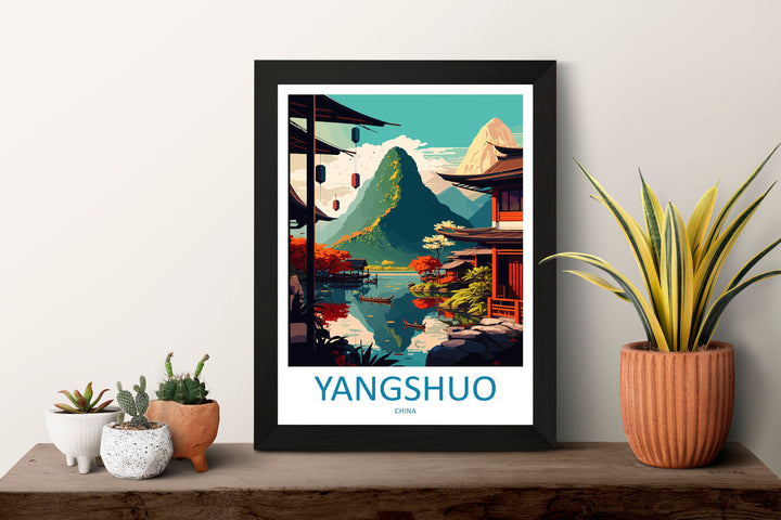 Yangshuo Travel Print Wall Art Yangshuo Wall Hanging Home Décor Yangshuo Gift Art Lovers Wall Art China Travel Print Yangshuo Travel Gift