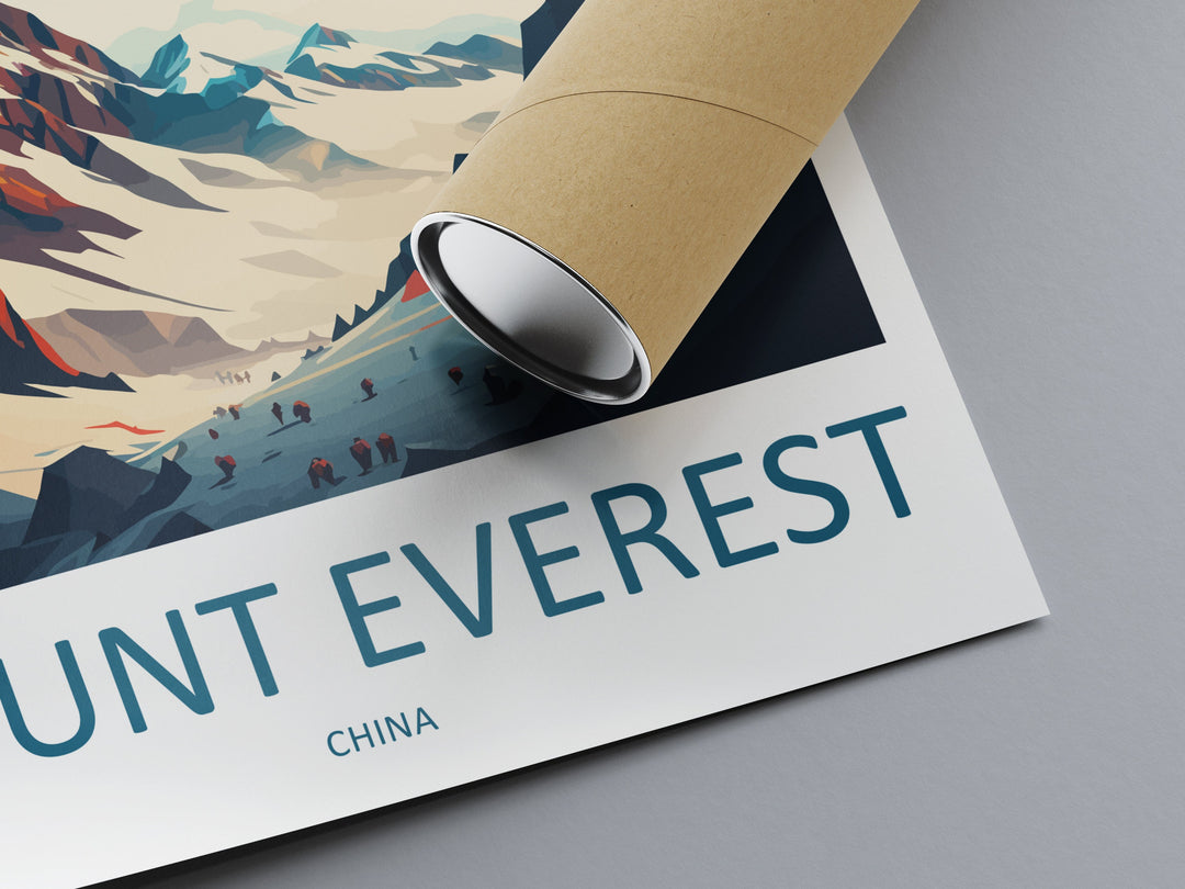 Mount Everest Travel Print Wall Art Mount Everest Wall Hanging Home Décor Mount Everest Gift Art Lovers Wall Art China Travel Print