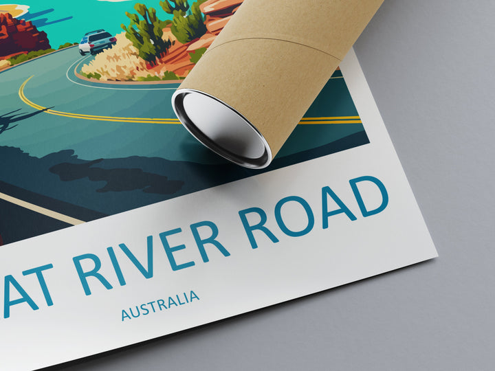 Great River Road Travel Print Wall Art Great River Road Wall Hanging Home Décor Great River Road Gift Art Lovers Wall Art Australia Travel
