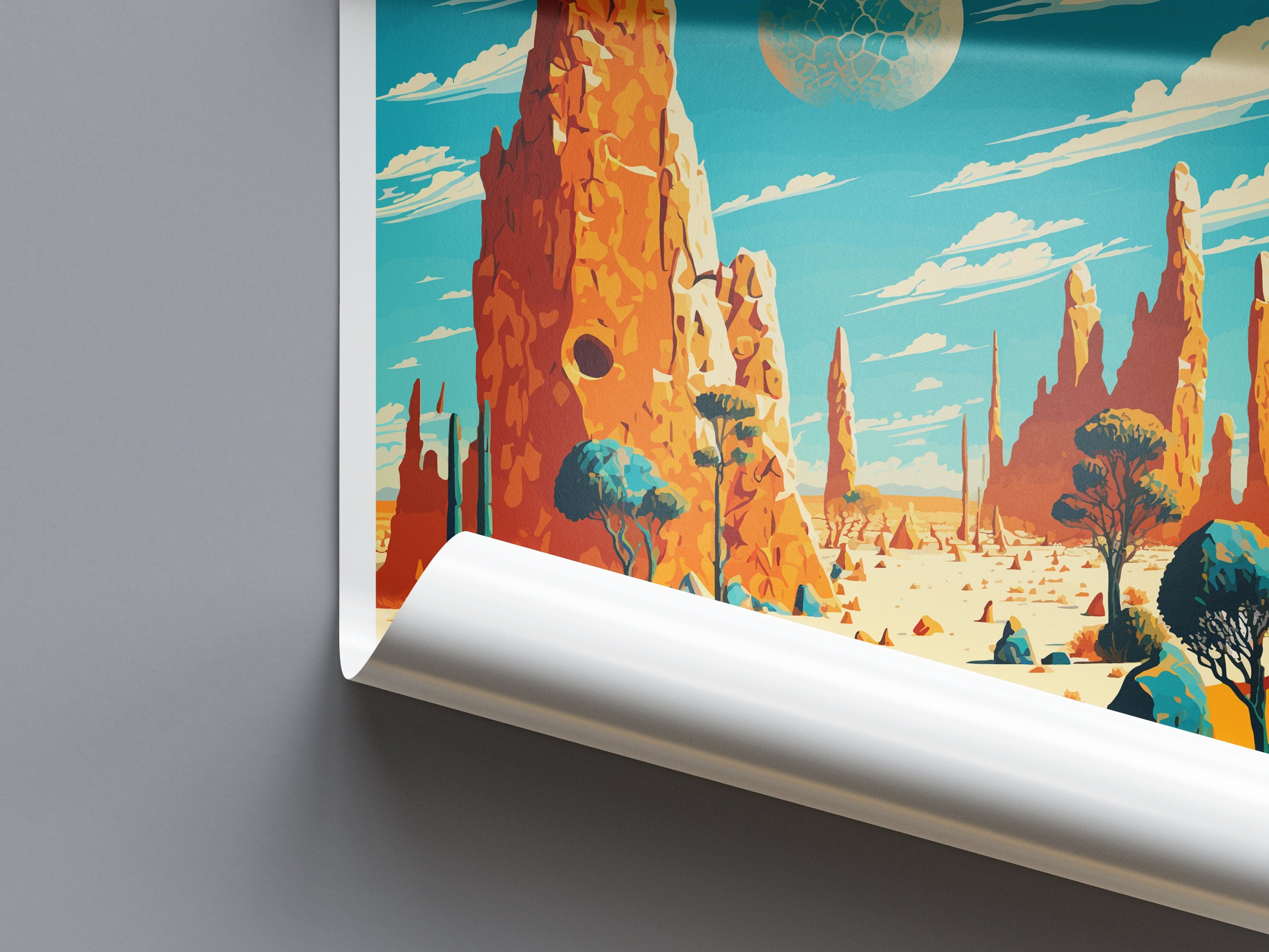 Pinnacles Travel Print