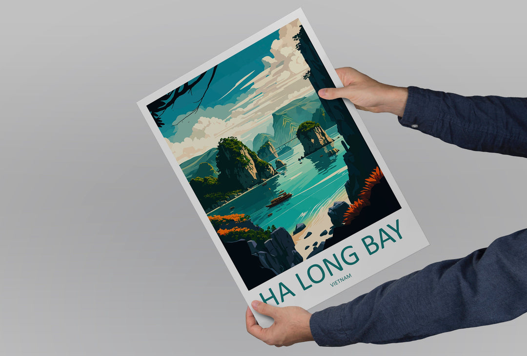 Ha Long Bay Travel Print Wall Art Ha Long Bay Wall Hanging Home Décor Ha Long Bay Gift Art Lovers Vietnam Art Lover Gift Ha Long Bay islands