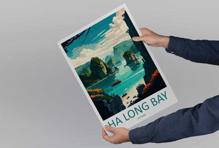 Ha Long Bay Travel Print Wall Art Ha Long Bay Wall Hanging Home Décor Ha Long Bay Gift Art Lovers Vietnam Art Lover Gift Ha Long Bay islands
