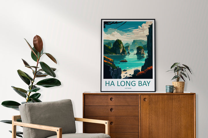 Ha Long Bay Travel Print Wall Art Ha Long Bay Wall Hanging Home Décor Ha Long Bay Gift Art Lovers Vietnam Art Lover Gift Ha Long Bay islands