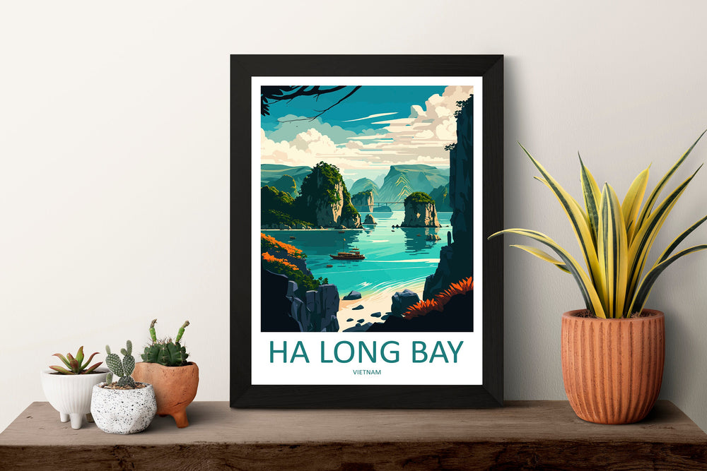 Ha Long Bay Travel Print Wall Art Ha Long Bay Wall Hanging Home Décor Ha Long Bay Gift Art Lovers Vietnam Art Lover Gift Ha Long Bay islands