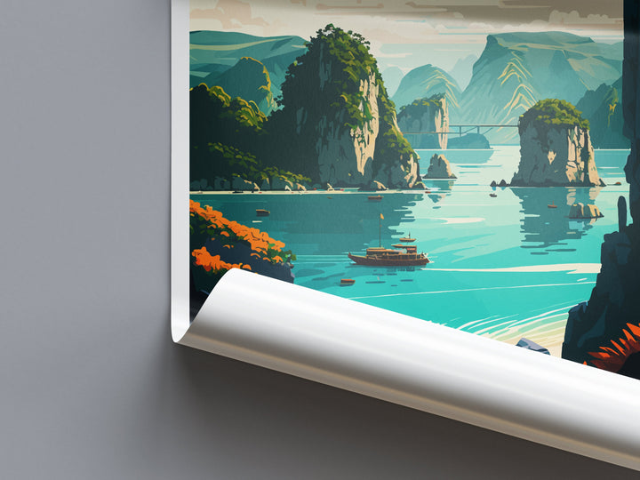 Ha Long Bay Travel Print Wall Art Ha Long Bay Wall Hanging Home Décor Ha Long Bay Gift Art Lovers Vietnam Art Lover Gift Ha Long Bay islands