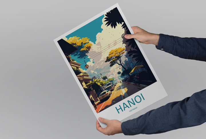 Hanoi Travel Print Wall Art Hanoi Wall Hanging Home Décor Hanoi Gift Art Lovers Vietnam Art Lover Gift Hanoi Wall Art For Vietnam Lover