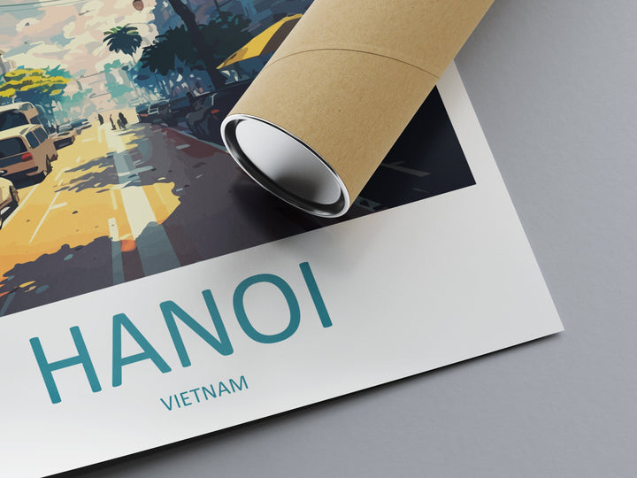 Hanoi Travel Print Wall Art Hanoi Wall Hanging Home Décor Hanoi Gift Art Lovers Vietnam Art Lover Gift Hanoi Wall Art For Vietnam Lover