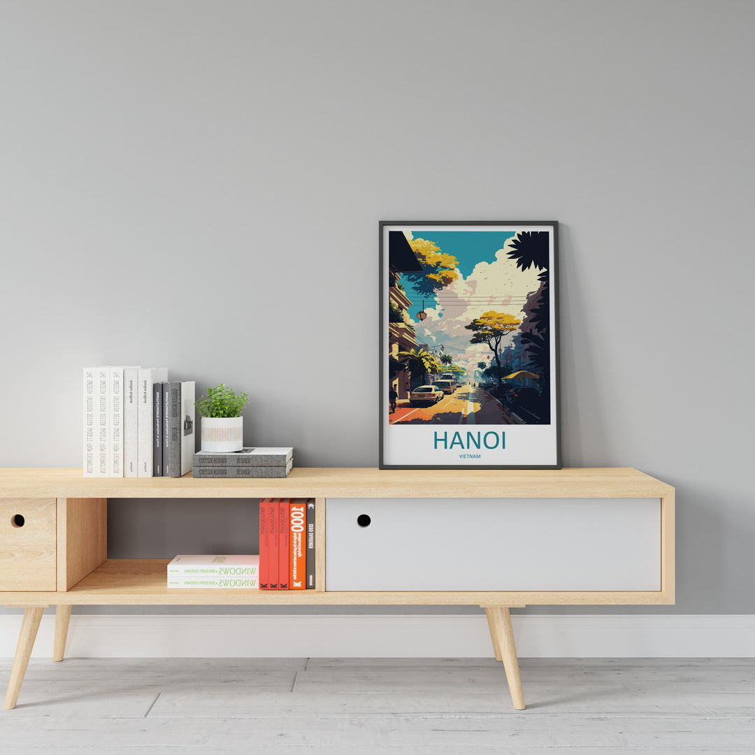 Hanoi Travel Print Wall Art Hanoi Wall Hanging Home Décor Hanoi Gift Art Lovers Vietnam Art Lover Gift Hanoi Wall Art For Vietnam Lover