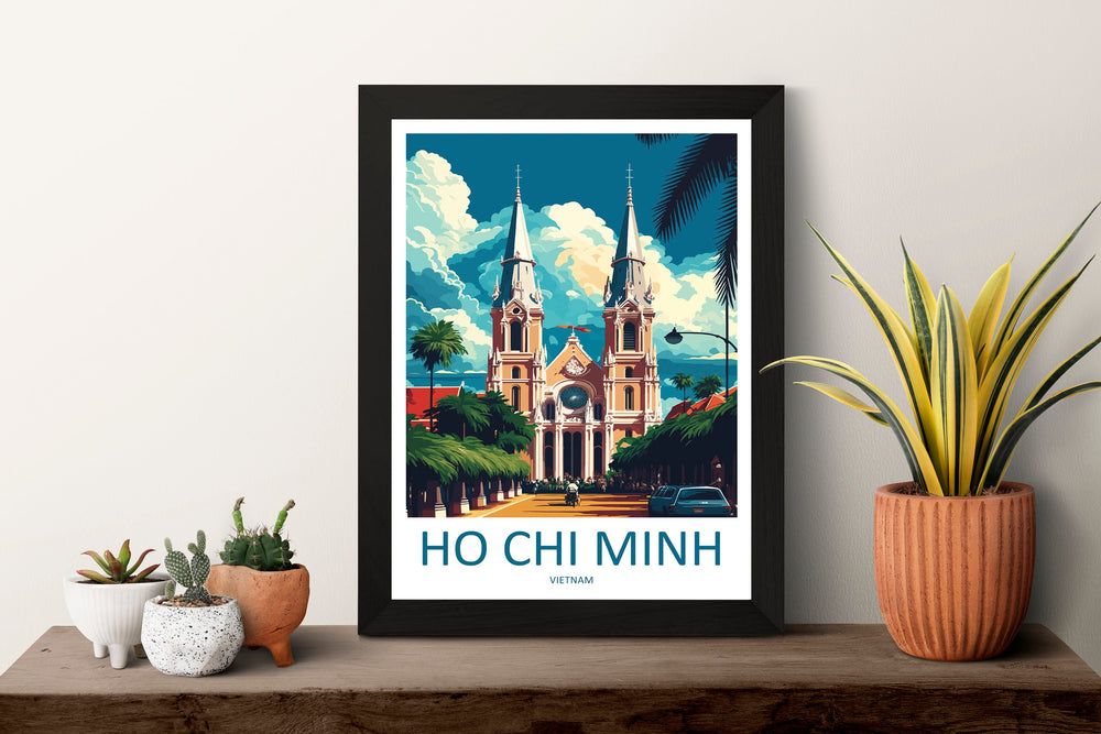 Ho Chi Minh Vietnam Travel Print Wall Art Ho Chi Minh Wall Hanging Home Décor Ho Chi Minh Gift Art Lovers Vietnam Art Lover Gift Ho Chi Minh