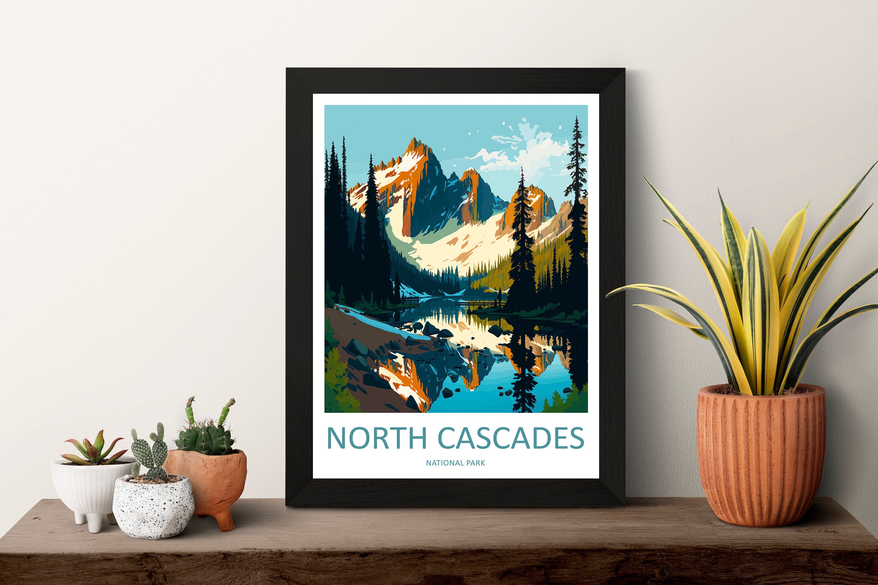 North Cascades Print North Cascades Home Décor National Park Art Print North Cascades Wall Print For Park Gift Wall Hanging North Cascades