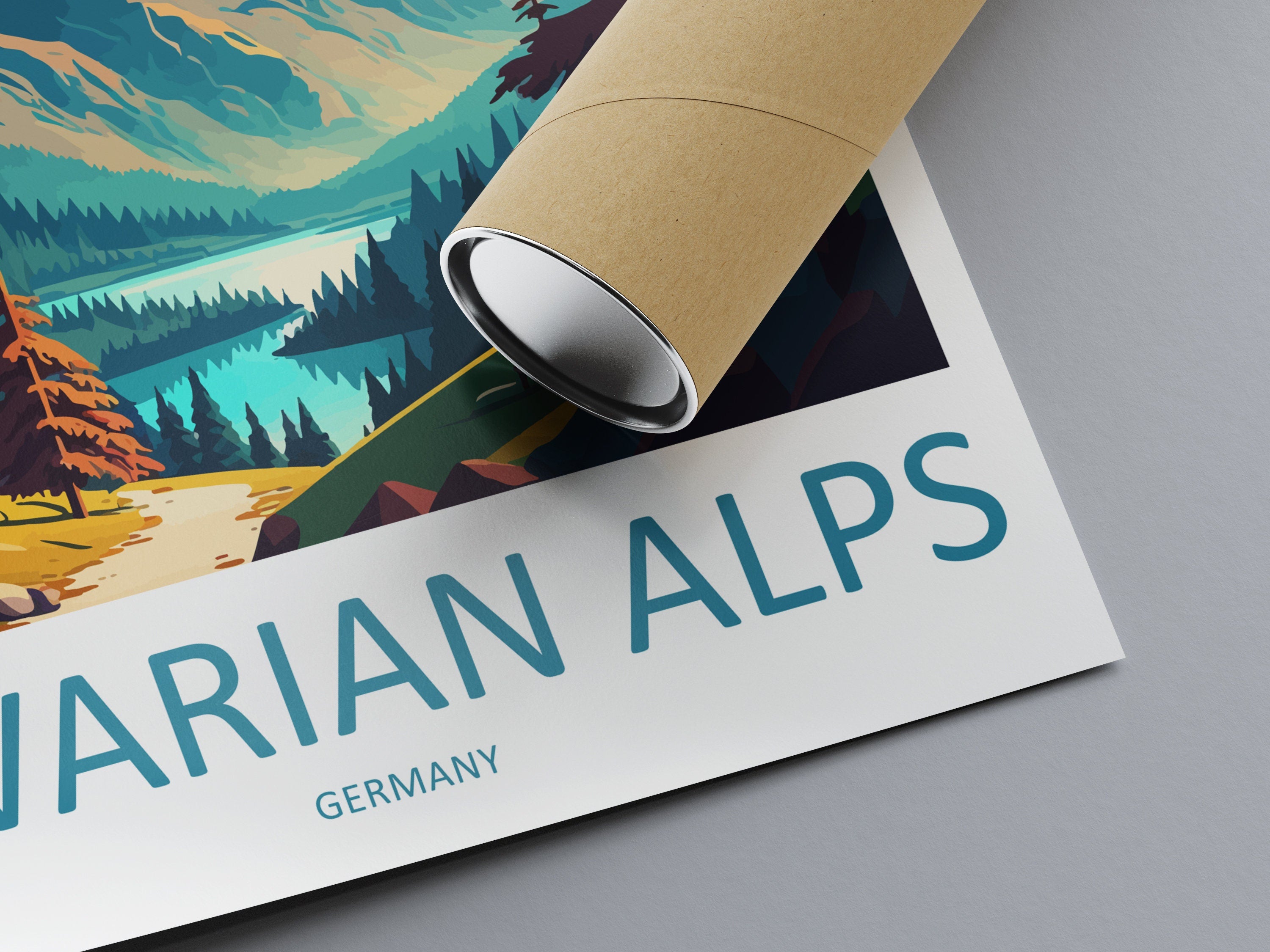 Bavarian Alps Print Bavarian Home Decor Landscape Art Print Bavarian