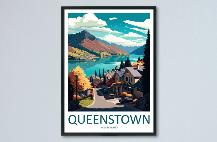 Queenstown Travel Print Wall Art Queenstown Wall Hanging Home Décor Queenstown Gift Art Lovers New Zealand Art Lover Gift Print Queenstown