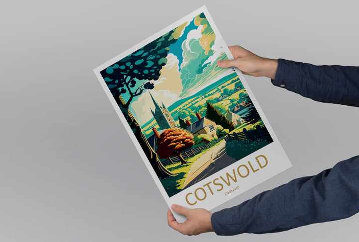 Cotswolds Print Cotswolds Home Decor Landscape Art Print Cotswolds Wall Art for England Enthusiast Gift Wall Hanging Cotswolds UK Poster Art