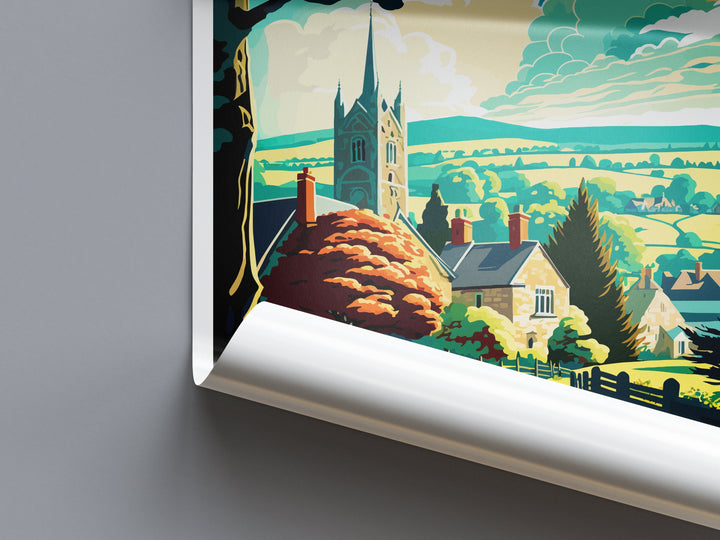 Cotswolds Print Cotswolds Home Decor Landscape Art Print Cotswolds Wall Art for England Enthusiast Gift Wall Hanging Cotswolds UK Poster Art