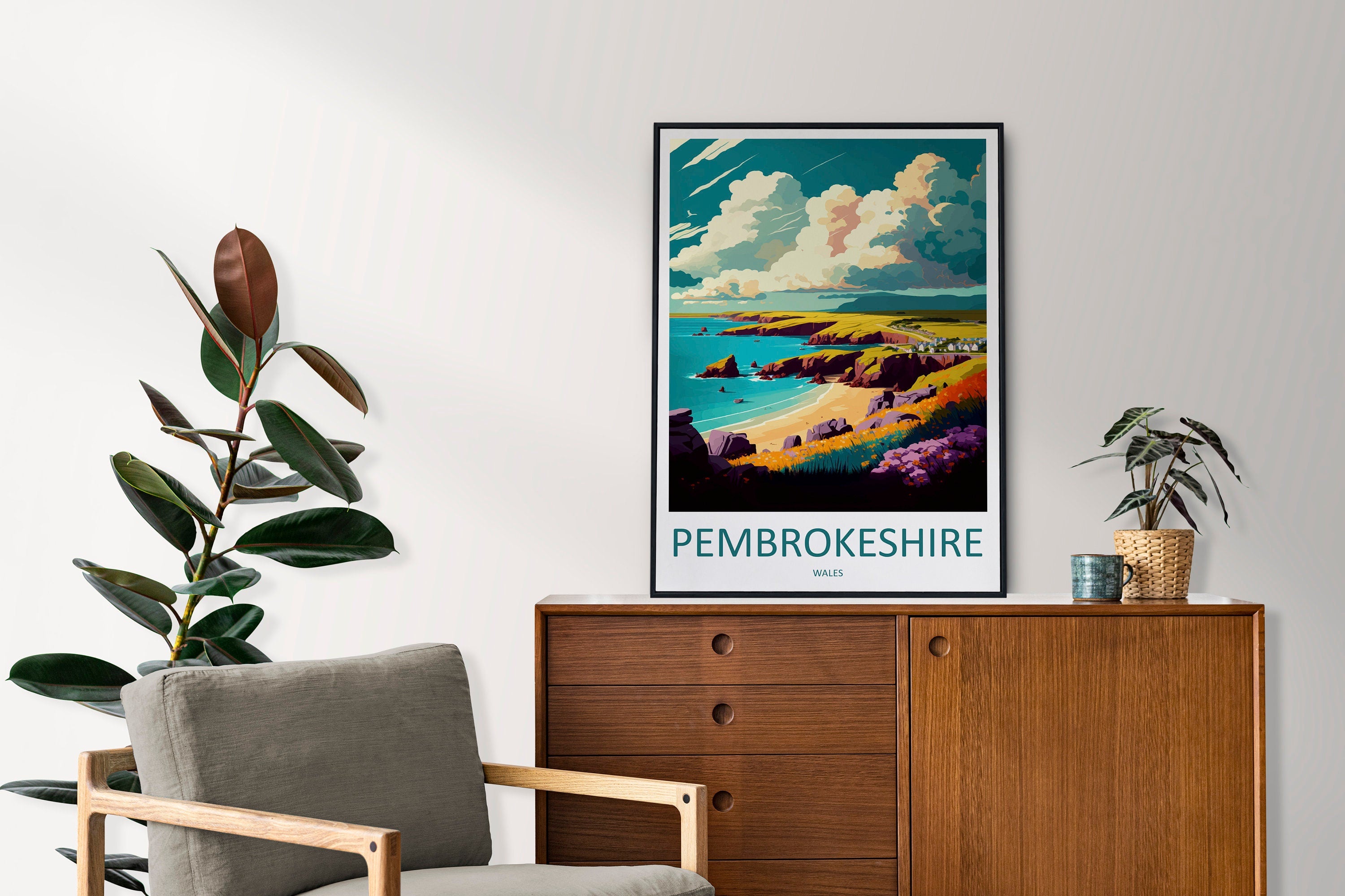 Pembrokeshire Print Pembrokeshire Home Decor Landscape Art Print Pembrokeshire