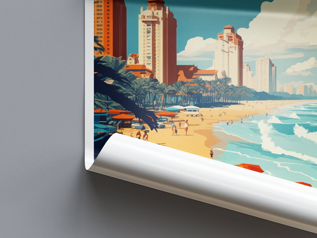 Durban Travel Print Wall Art Durban Wall Hanging Home Décor Durban Gift Art Lovers South Africa Art Print Durban Wall Décor South Africa