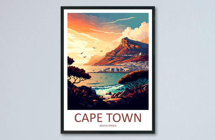 Cape Town Travel Print Wall Art Cape Town Wall Hanging Home Décor Cape Town Gift Art Lovers South Africa Art Print Cape Town Wall Décor Art