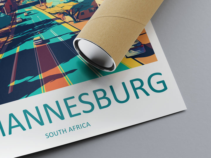 Johannesburg Travel Print Wall Art Johannesburg Wall Hanging Home Décor Johannesburg Gift Art Lovers South Africa Art Print Johannesburg Art