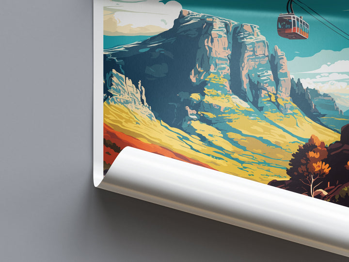 Table Mountain Travel Print Wall Art Table Mountain Wall Hanging Home Décor Table Mountain Gift Lovers South Africa Art Print Table Mountain